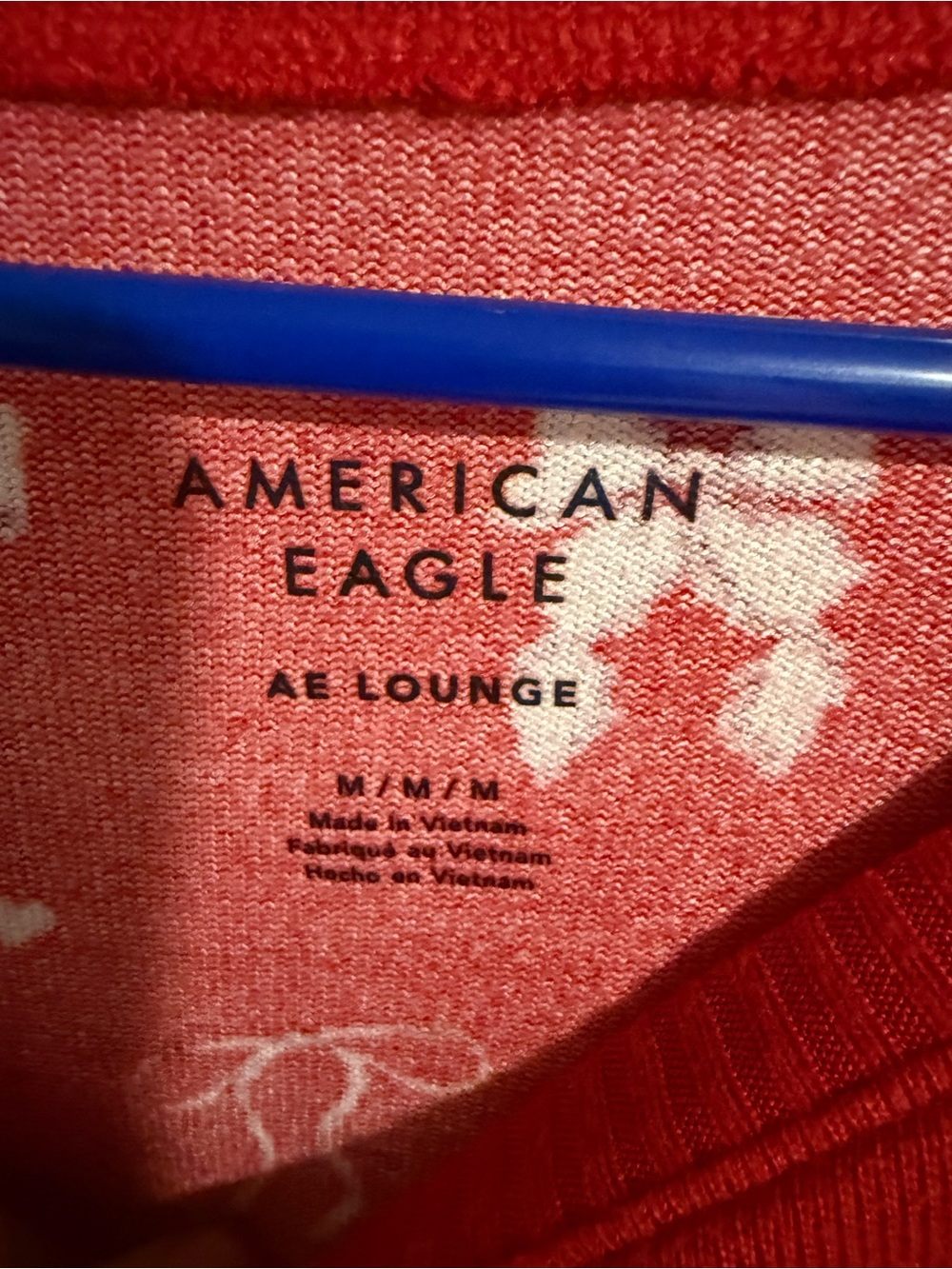 American Eagle Outfitters Red Ribbed Knit Top and Bottoms with White Bow Details